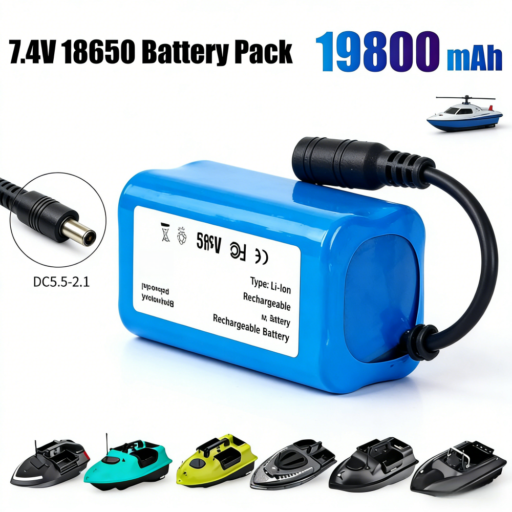 Fish Finder Battery - 2S2P 7.4V 19800mAh Li-ion Battery pack