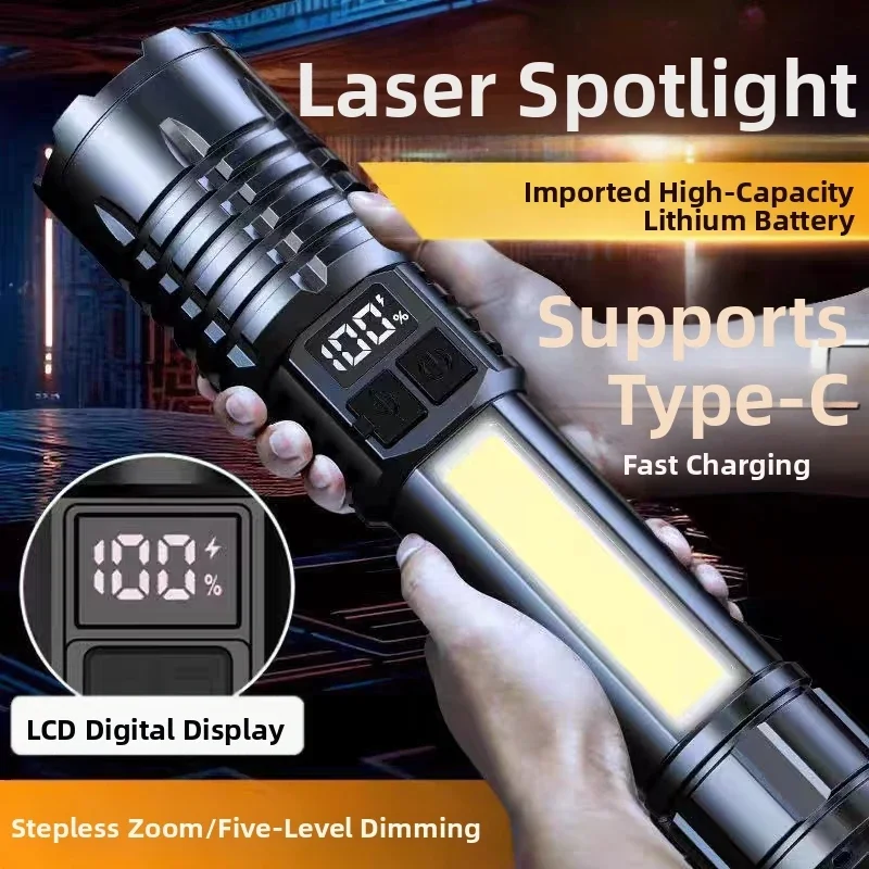 Fishing Light - Powerful Rechargeable LED Flashlight Tactical Zoomable