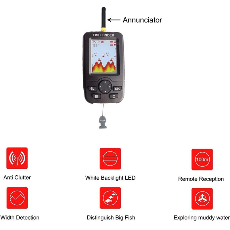 Wireless Sonar Fish Finder, Po - Fish Finder Portable ulasan dan harga