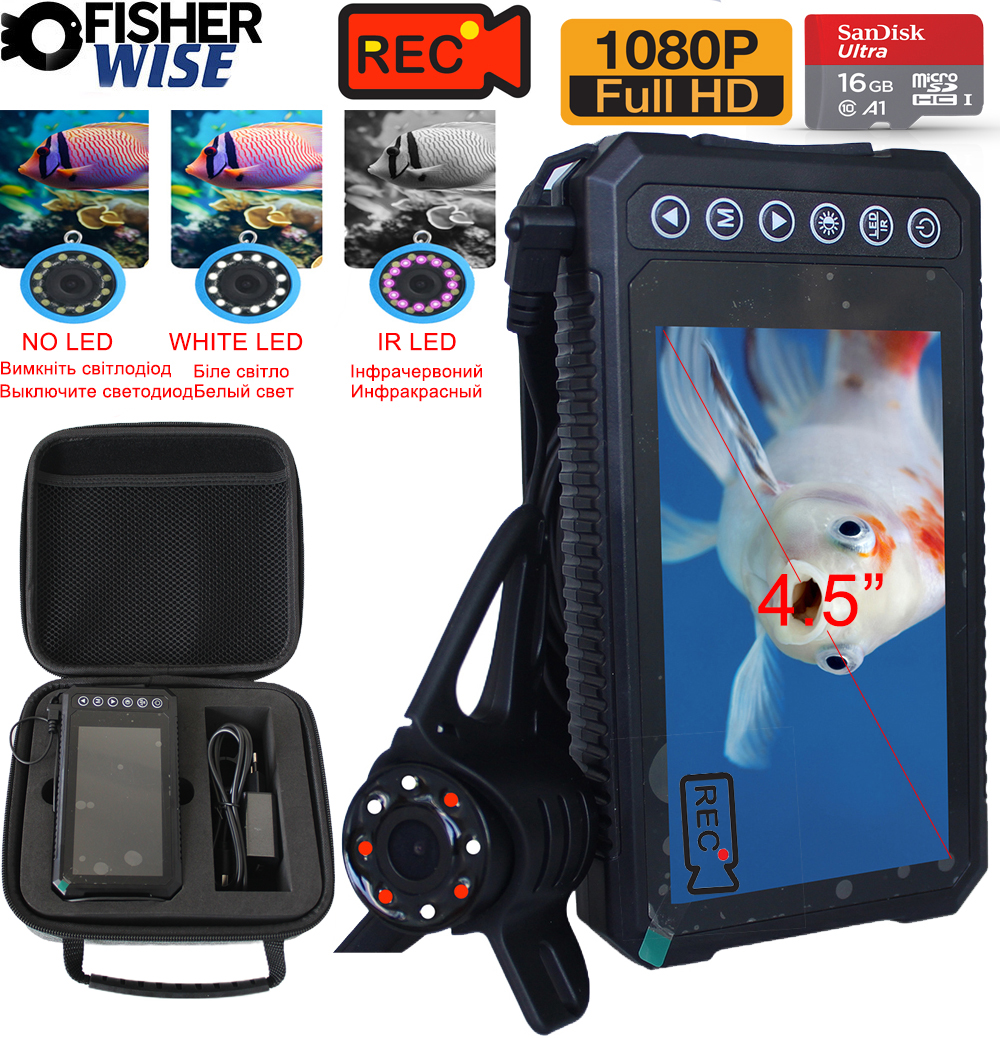 Mutil Lanuage 4.5Inch IPS 1080 - Fishing Camera ulasan dan harga