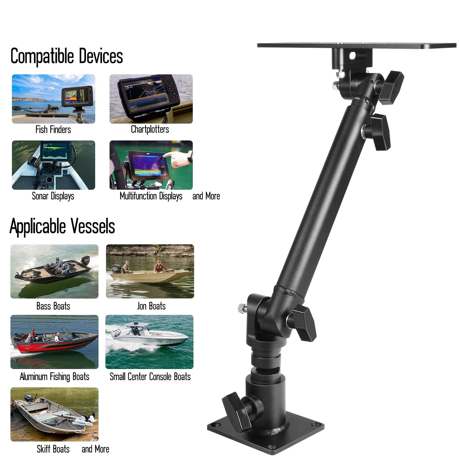 Marine Anodized Aluminum Monit - Fish Finder ulasan dan harga