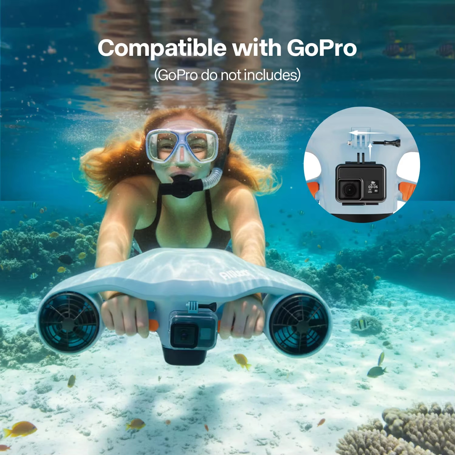 Asiwo MANTA 2 Underwater Scoot - Underwater Camera ulasan dan harga