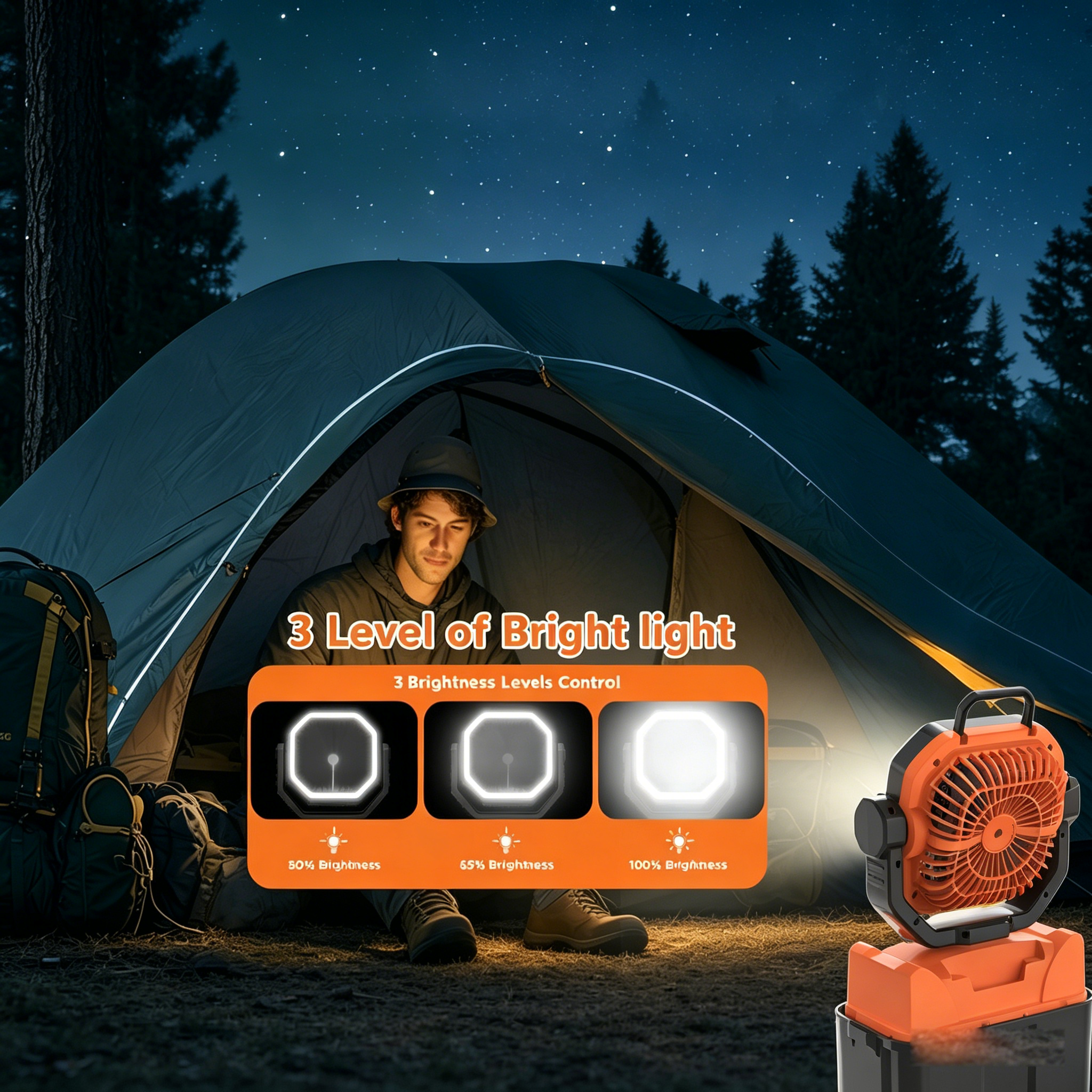30000mAh Spray Camping Fan wit - Fish Finder Battery ulasan dan harga