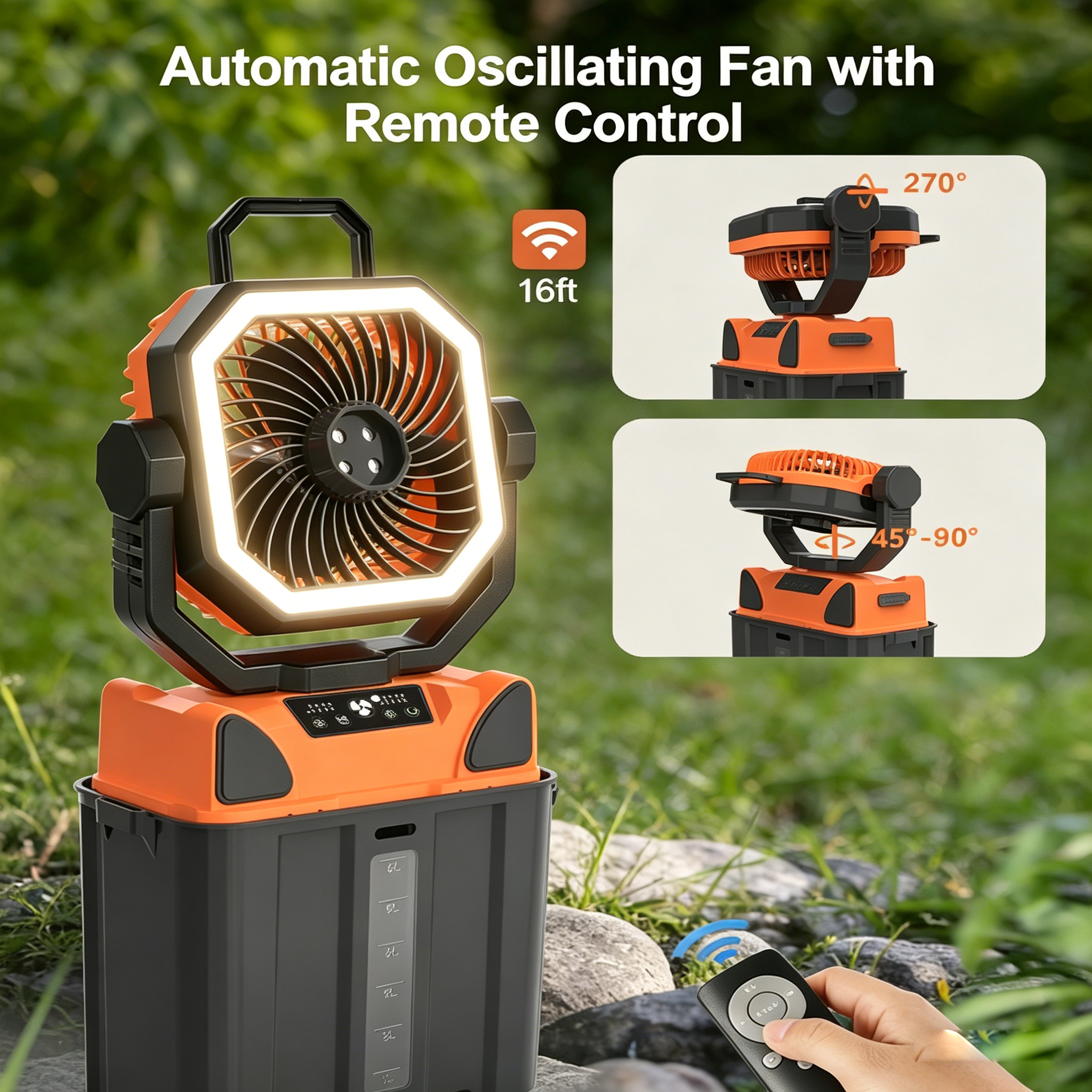30000mAh Spray Camping Fan wit - Fish Finder Battery ulasan dan harga