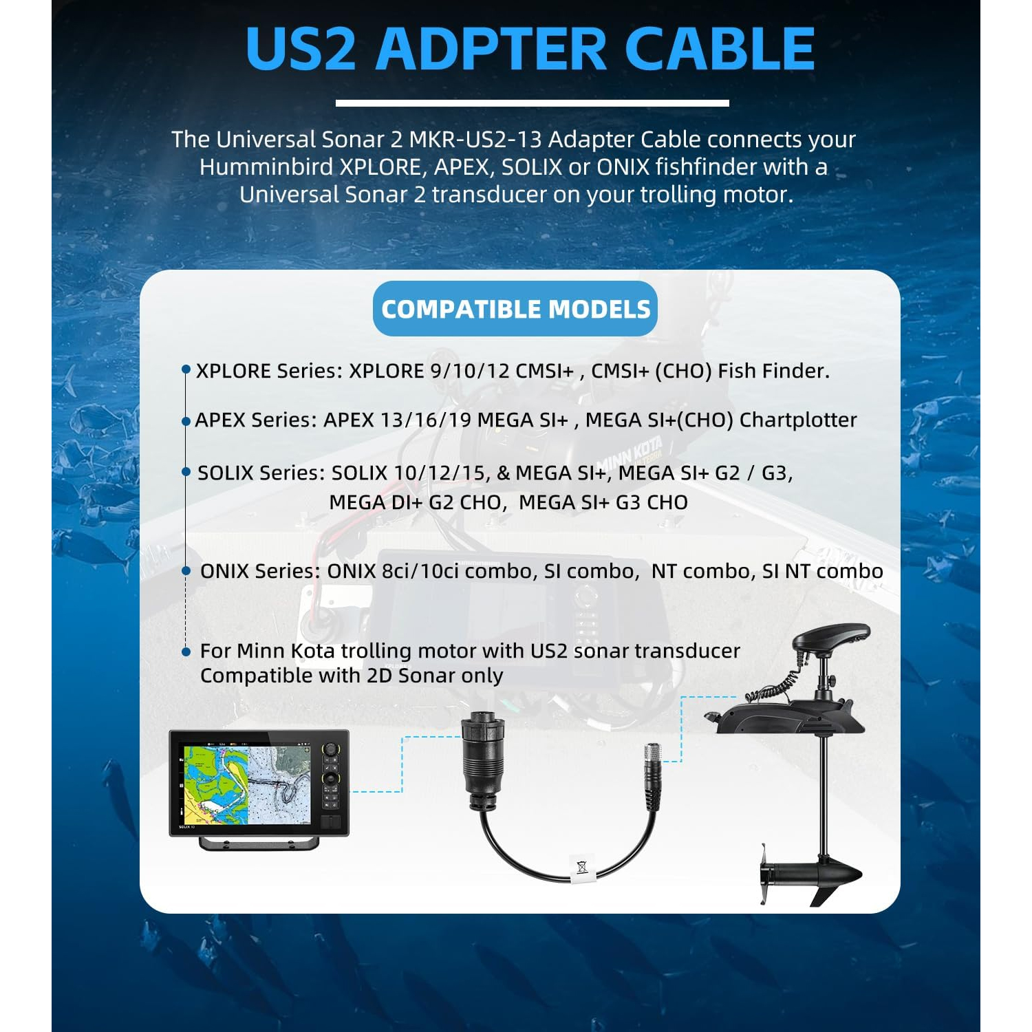 For Minn Kota MKR-US2-13 Unive - Fish Finder Transducer ulasan dan harga