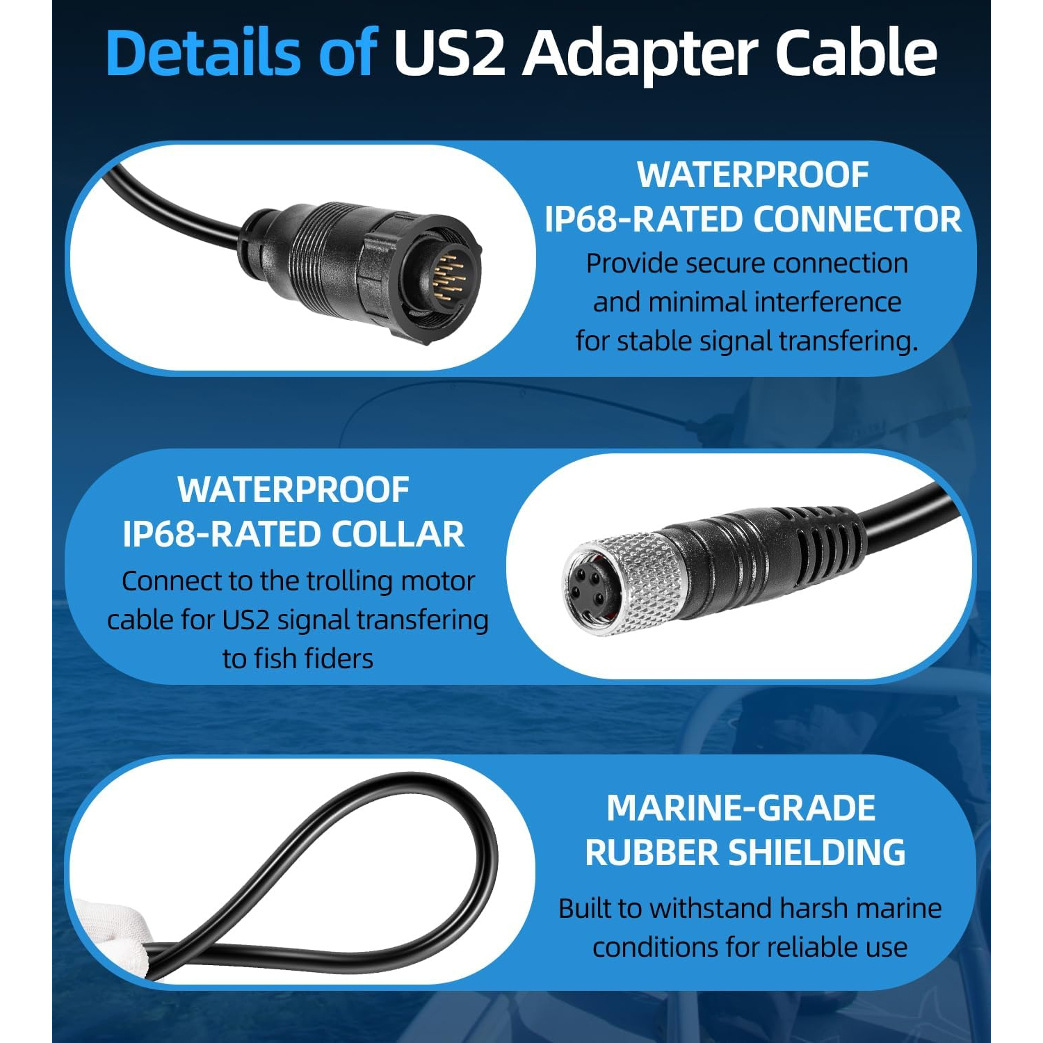 For Minn Kota MKR-US2-13 Unive - Fish Finder Transducer ulasan dan harga