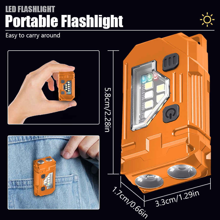 Mini Keychain EDC Flashlight R - Fishing Light ulasan dan harga