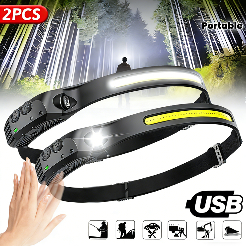LED Sensor Headlamp Built-in B - Fish Finder Battery ulasan dan harga