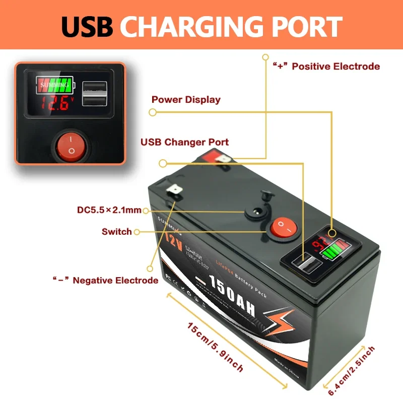 12V 150Ah Lithium  LiFeP04 Bat - Fish Finder Charger ulasan dan harga