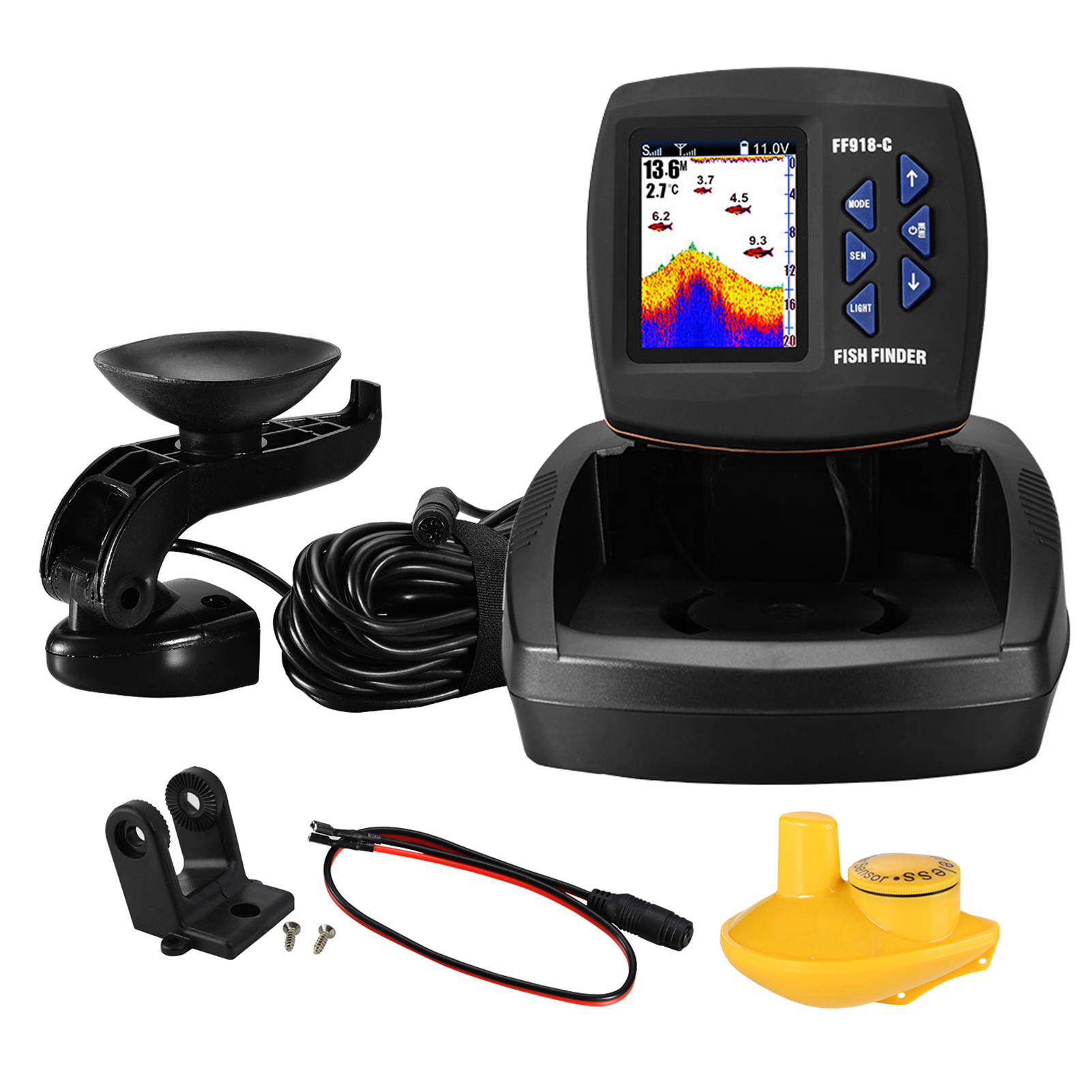 Fish Finder Wireless Sonar Sen - Fish Finder Transducer ulasan dan harga