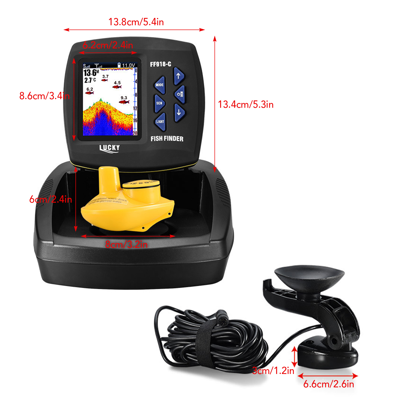 Fish Finder Wireless Sonar Sen - Fish Finder Transducer ulasan dan harga