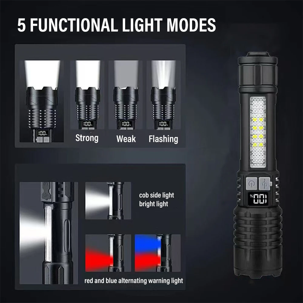 Powerful Rechargeable LED Flas - Fishing Light ulasan dan harga