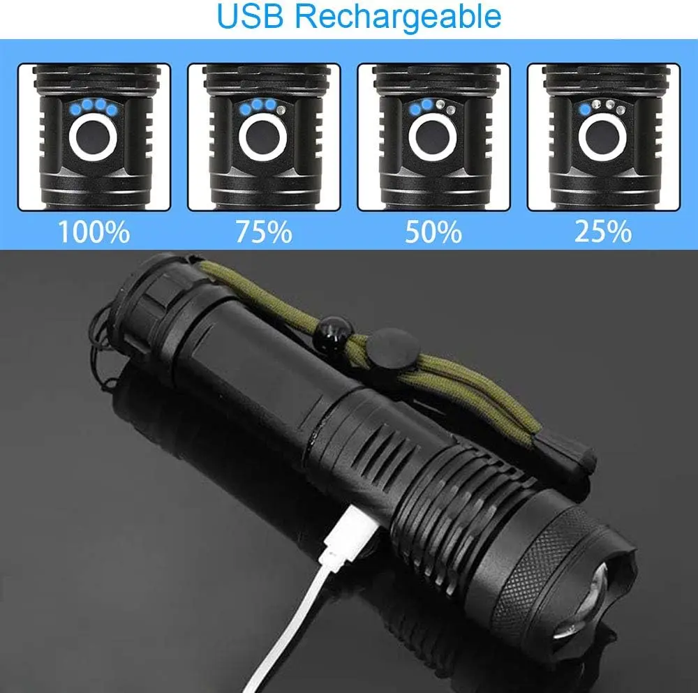 High Power LED Flashlight Rech - Fishing Light ulasan dan harga