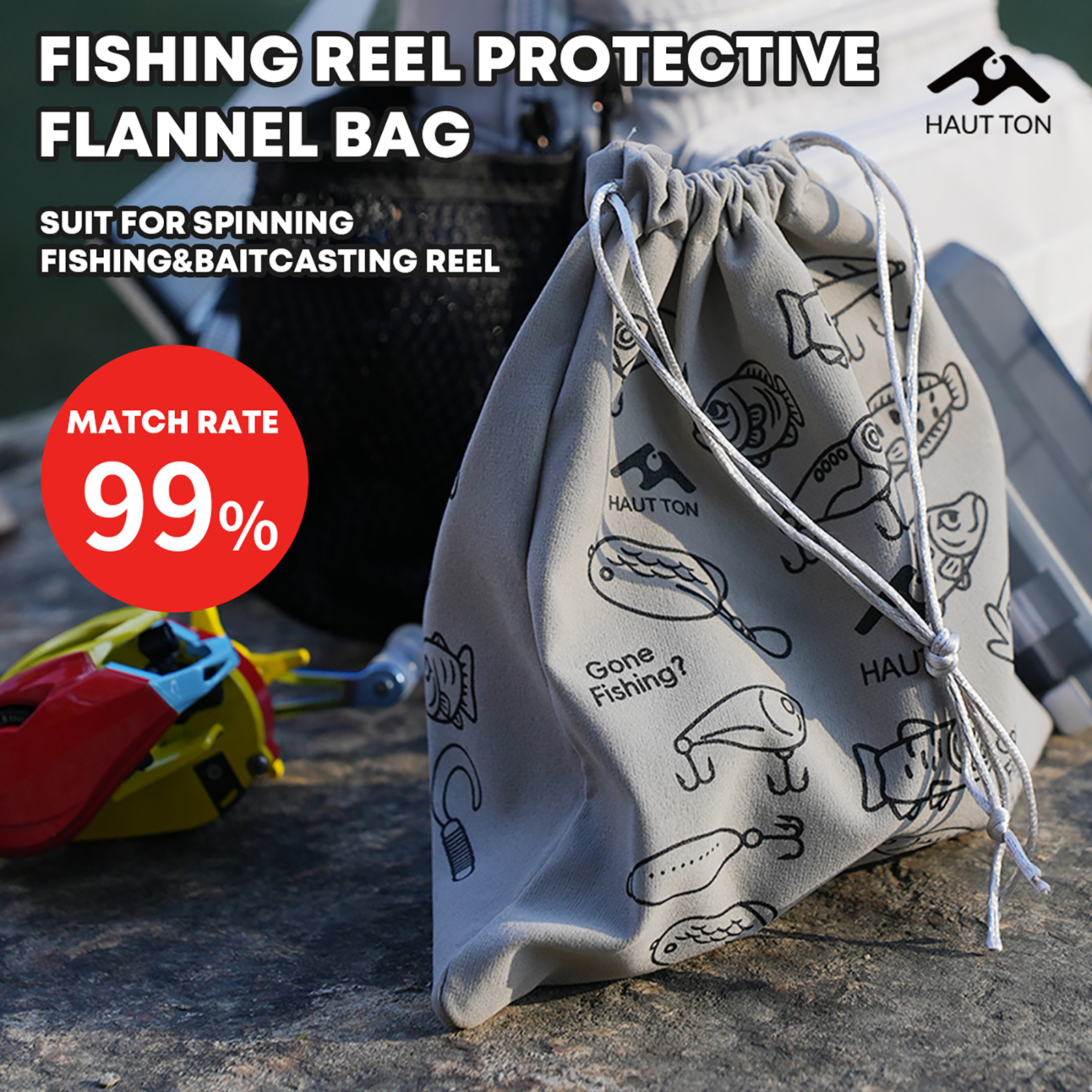 HAUT TON Fishing Reel Protecti - Fish Finder Case ulasan dan harga